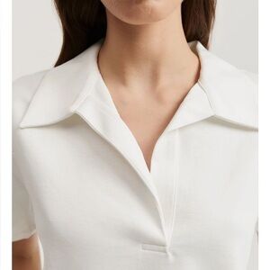 100% silk Theory White Button Down Shirt